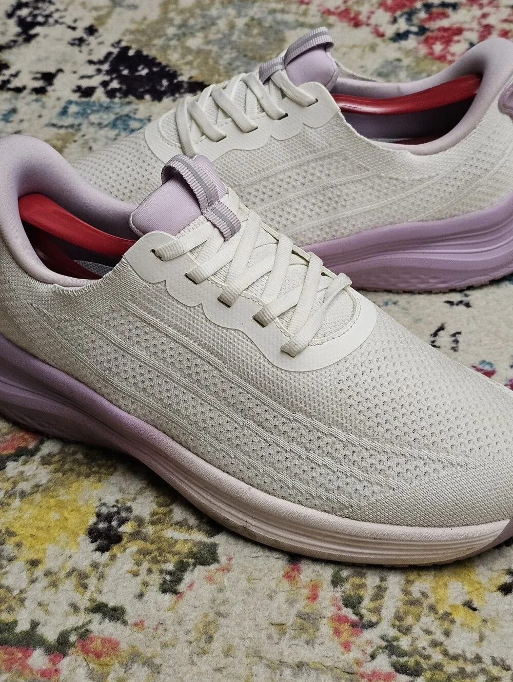 Orthofeet Nira Womens Size 10.5 XW Handsfree Athletic Walking Shoes Pink White